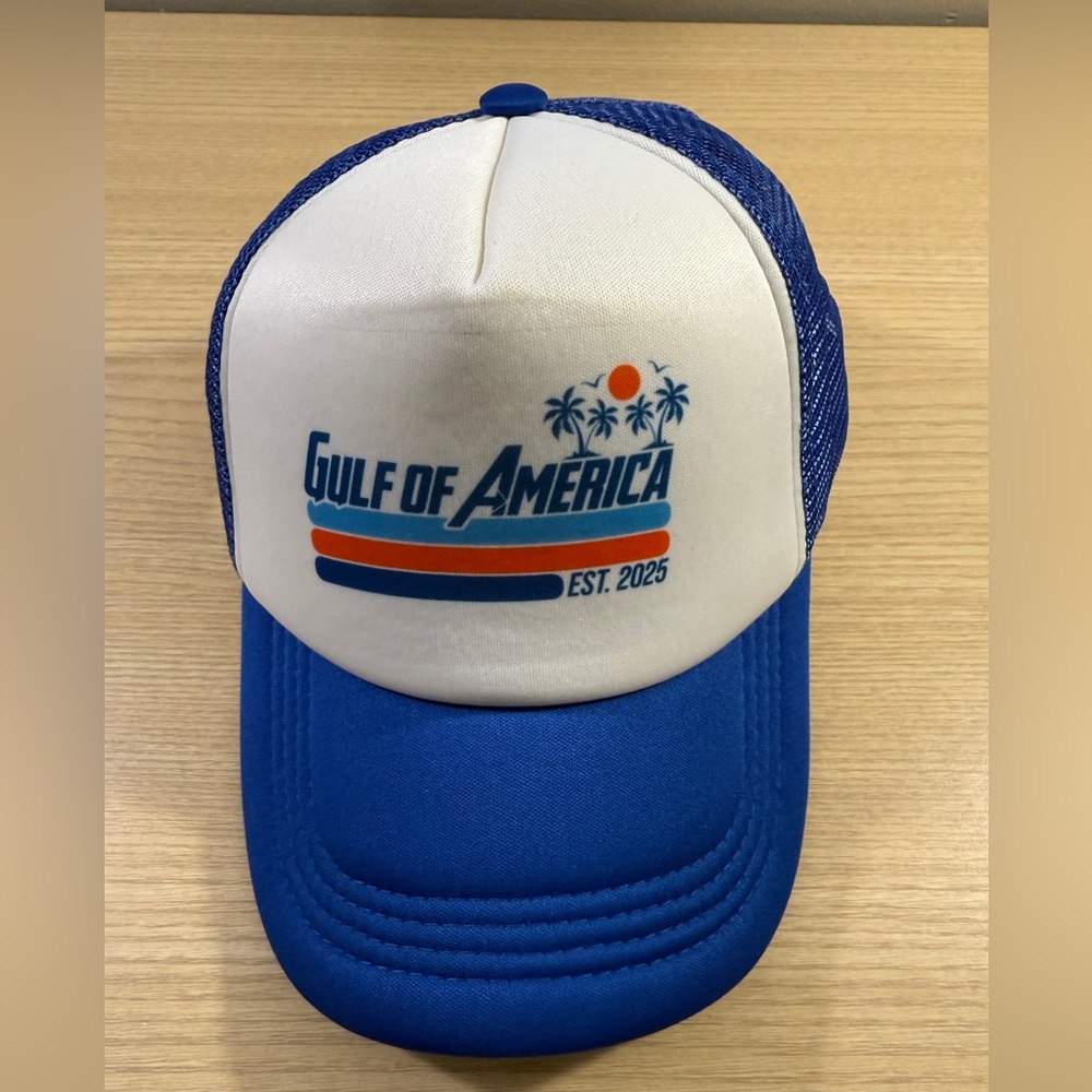 Gulf of America Blue and White Trucker Hat